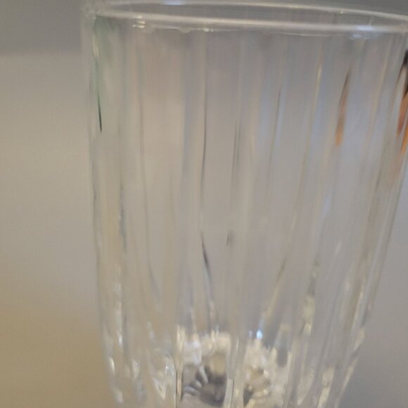 Mikasa Park Lane Full Lead Crystal Ribbed Tumbler Tall Made In France - Picture 3 of 5